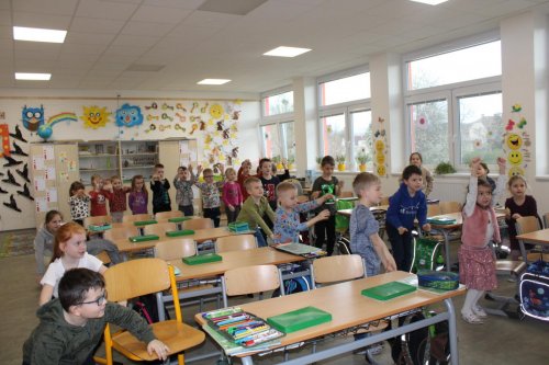Návštěva dětí ze třídy zelených jablíček v prvních třídách ZŠ Františka Horenského Boršice 6  