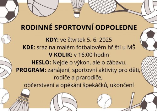 Rodinné sportovní odpoledne